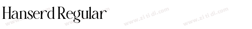 Hanserd Regular字体转换